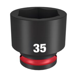 Milwaukee 49666267 1/2" Drive 35mm Metric Shockwave 6 Point Impact Socket