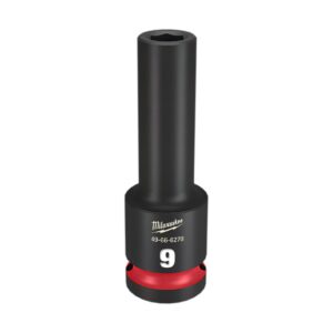 Milwaukee 49666270 1/2" Drive 9mm Metric Shockwave 6 Point Deep Impact Socket