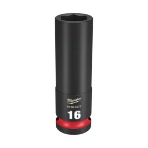 Milwaukee 49666277 1/2" Drive 16mm Metric Shockwave 6 Point Deep Impact Socket