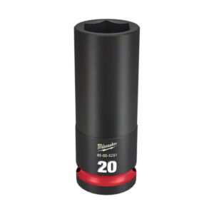 Milwaukee 49666281 1/2" Drive 20mm Metric Shockwave 6 Point Deep Impact Socket