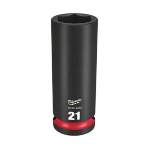Milwaukee 49666282 1/2" Drive 21mm Metric Shockwave 6 Point Deep Impact Socket