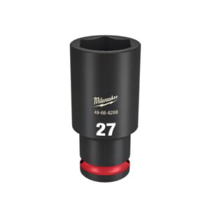 Milwaukee 49666288 1/2" Drive 27mm Metric Shockwave 6 Point Deep Impact Socket
