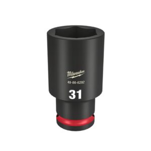Milwaukee 49666292 1/2" Drive 31mm Shockwave Deep 6 Point Deep Impact Socket