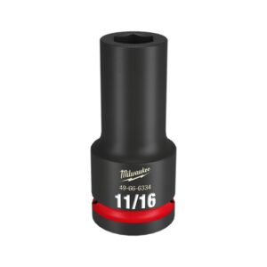 Preorder Milwaukee 49666334 Shockwave 3/4" Drive 11/16" Deep 6 Point Impact Socket