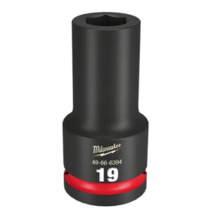 Milwaukee 49666394 3/4" Drive 19mm Shockwave Deep 6 Point Impact Socket