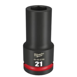 Milwaukee 49666396 3/4" Drive 21mm Metric Shockwave Deep 6 Point Impact Socket