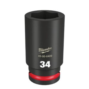 Milwaukee 49666409 3/4" Drive 34mm Shockwave Deep 6 Point Impact Socket