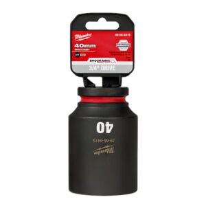 Milwaukee 49666415 3/4" Drive 40mm Shockwave Deep 6 Point Impact Socket