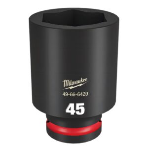 Milwaukee 49666420 3/4" Drive 45mm Shockwave Deep 6 Point Impact Socket
