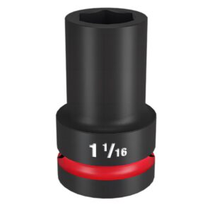 Preorder Milwaukee 49666505 Shockwave 1" Drive 1-1/16" Standard 6 Point Impact Socket