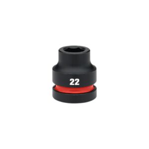 Preorder Milwaukee 49666589 Shockwave 1" Drive 22mm Standard 6 Point Impact Socket