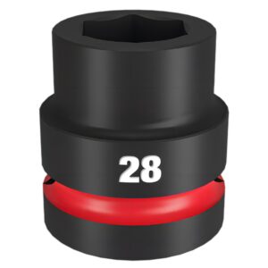 Preorder Milwaukee 49666593 Shockwave 1" Drive 28mm Standard 6 Point Impact Socket
