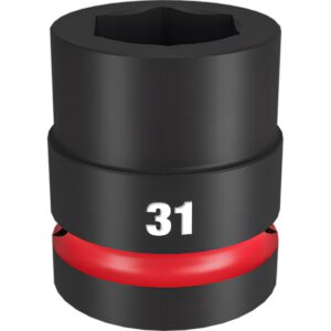 Preorder Milwaukee 49666596 Shockwave 1" Drive 31mm Standard 6 Point Impact Socket