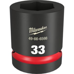 Preorder Milwaukee 49666598 Shockwave 1" Drive 33mm Standard 6 Point Impact Socket