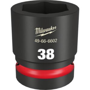 Preorder Milwaukee 49666602 Shockwave 1" Drive 38mm Standard 6 Point Impact Socket