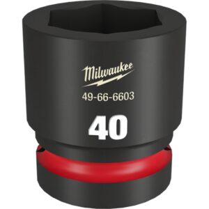 Preorder Milwaukee 49666603 Shockwave 1" Drive 40mm Standard 6 Point Impact Socket
