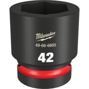 Preorder Milwaukee 49666605 Shockwave 1" Drive 42mm Standard 6 Point Impact Socket