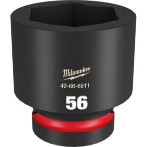 Preorder Milwaukee 49666611 Shockwave 1" Drive 56mm Standard 6 Point Impact Socket