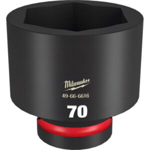 Preorder Milwaukee 49666616 Shockwave 1" Drive 70mm Standard 6 Point Impact Socket