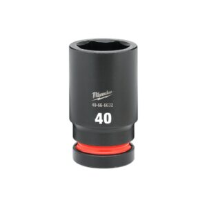 Preorder Milwaukee 49666632 Shockwave 1" Drive 40mm Deep 6 Point Impact Socket