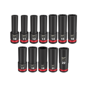 Milwaukee 49667054 SHOCKWAVE™ 1/2" Drive 12PC Metric Deep 6 Point Impact Socket Set