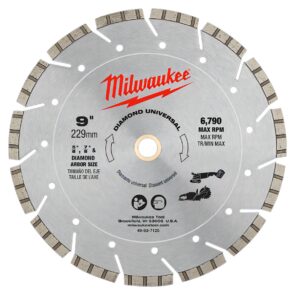 Preorder Milwaukee 49947125 230mm (9”) Universal Diamond Segmented Blade