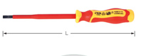 TSTOP 93844 Professional Slotted Insulation Resistance To High Pressure Screwdriver(0.8x4x100mm)