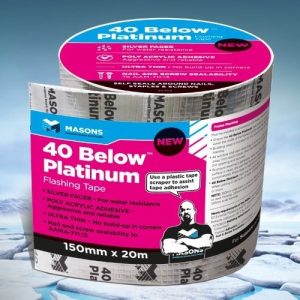 40PLBELOW60x20 40 below 60mm platinum tape