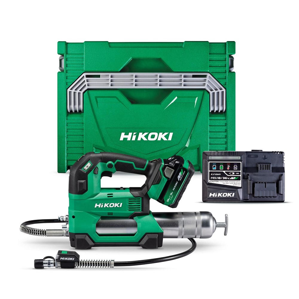 Hikoki AL18DA(GRZ) 18V Cordless 450g Grease Gun Kit