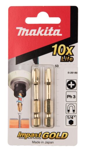 Makita B-28189 TORSION SCREW BIT PH3-50GOLD