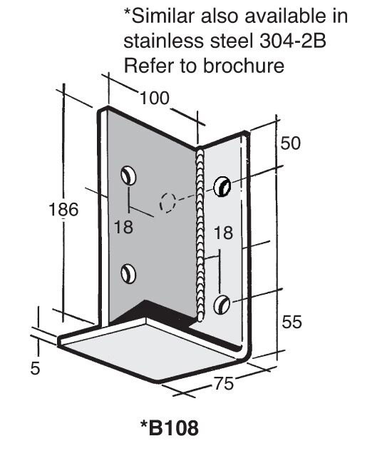 Bowmac B108 Z & L Beam Support Bracket