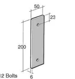 B84 Bowmac GALV 50 X 200 BRACE STRAP