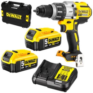 DCD996P2-XE DeWalt Heavy Duty Cordless 18vHammer Drill with 5Ah Batteries