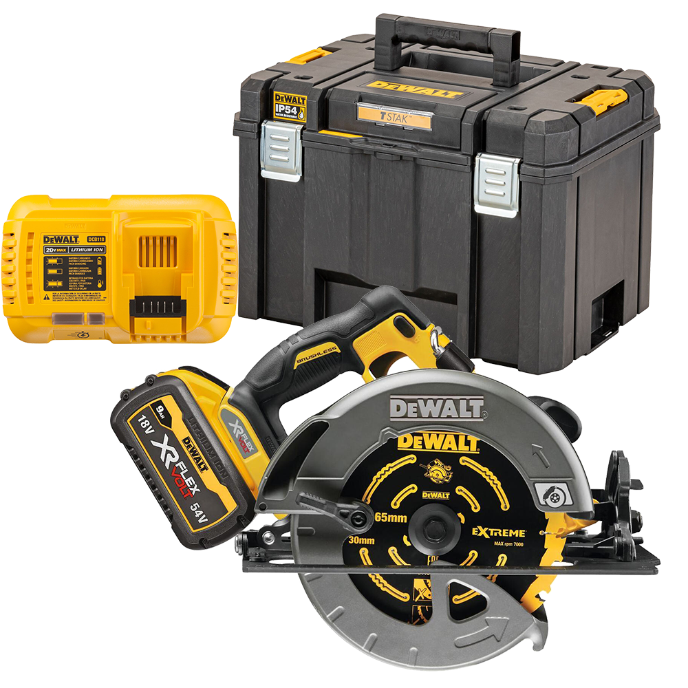 DEWALT DCS578X1-XE FLEXVOLT CORDLESS CIRCULAR SAW 184MM BRUSHLESS GEN2 54V KIT