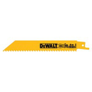 PREORDER Dewalt DW4850 DEWALT 6" 6TPI  BI-METAL RECIPROCATING SAW BLADE 5PK(Box Qty 50)