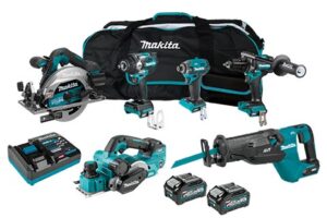 Makita DK0202G601 40V Max 4.0Ah Li-ion Cordless Brushless 6pce Combo Kit