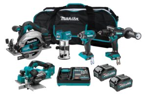Makita DK0203G501 40V Max 4.0Ah Li-ion XGT Cordless Brushless 5pce Combo Kit