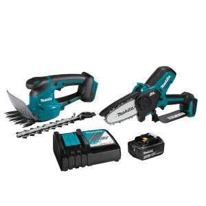 Makita DLX2531T 18V LXT Brushless 100mm Pruning saw and 110mm Grass Shear (5.0Ah) Kit