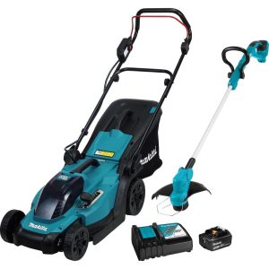 Makita DLX2532T 18V LXT 330mm 13” Lawn mower and Line Trimmer (5.0Ah) Kit