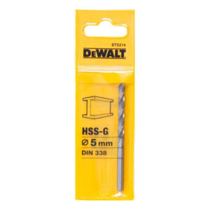 PREORDER Dewalt DT5214-QZ HSS-G HIGH PERFORMANCE 118° POINT ANGLE 5.0MM   (Box Qty 500)