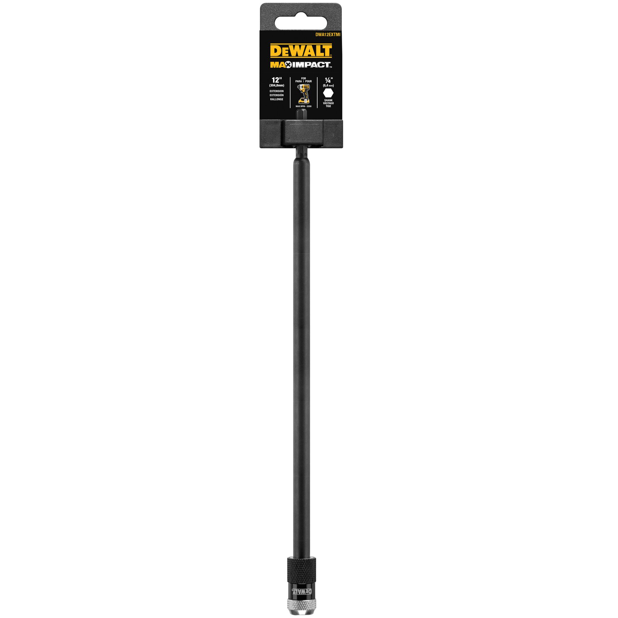 PREORDER Dewalt DWA12EXTMI MAX IMPACT 1/4 EXTENSION DRIVER 300MM(Box Qty 45)