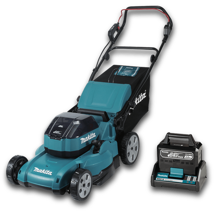 Makita LM001JM101 64Vmax Brushless 480mm (18inc) Brushless Cordless Lawn Mower Combo Kit