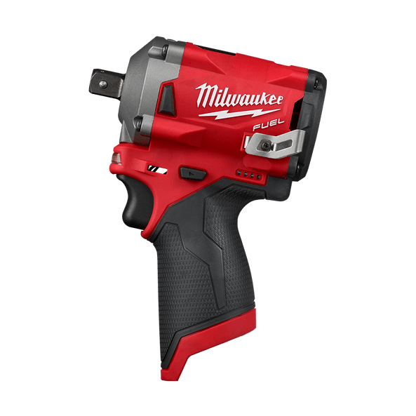 Milwaukee M12FIWP12-0 12V Li-ion Cordless Fuel 1/2" Stubby Impact Wrench with Pin Detent - Skin Only