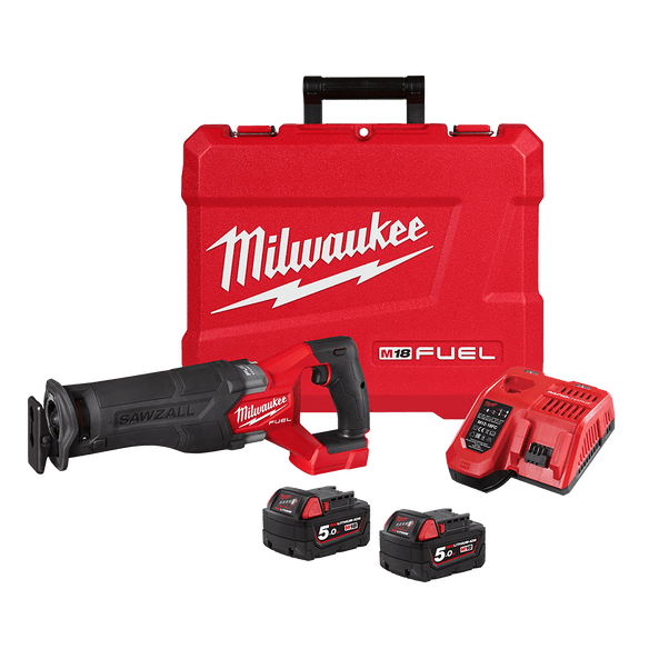 M18CSX2-502C M18 FUEL SAWZALL – KIT includes 2x5Ah batteries, rapid charger and case