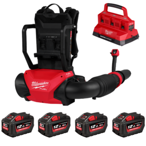 Milwaukee M18F2BPBL124 (18V x 2) 12.0Ah Li-ion Cordless Fuel Dual Battery Backpack Blower Combo Kit