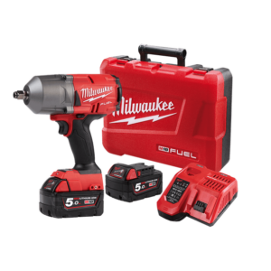 Milwaukee M18FHIWF12-502C 18V 5.0Ah Li-Ion Cordless Fuel Gen 2 1/2" High Torque Impact Wrench Combo Kit
