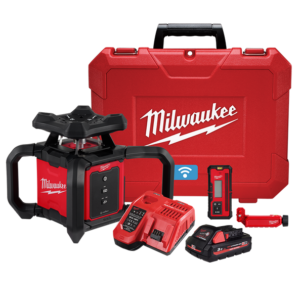 Milwaukee M18RL610-301C 18V 3.0Ah Li-ion Cordless Brushless ONE-KEY 610m (2000') Horizontal Rotary Red Beam Laser Combo Kit