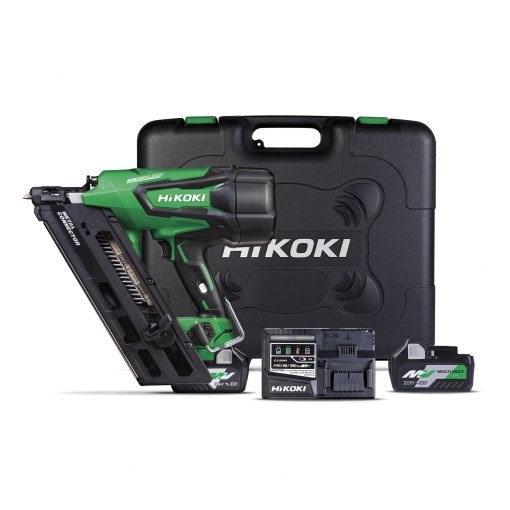 NR3665DA(GMZ) HIKOKI 36V Gasless 65mm Metal Connector (Joist hanger) Nailer Multi Volt Kit