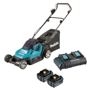 Makita DLM432CT2 36V (18V X 2) 5.0Ah Li-ion Cordless 430mm (17inc) Lawn Mower Combo Kit