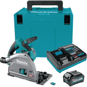 Makita SP001GM101 40V Max 4.0Ah Li-ion XGT 165mm (6-1/2inc) Cordless Brushless AWS Plunge Cut Saw Combo Kit